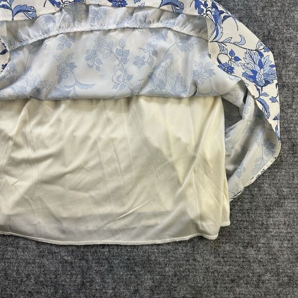 Love and Promises Dress Women Large Blue Floral Ruffles Lace Bohemian Boho Lined - Picture 9 of 13